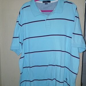 Daniel Cremieux Light Blue Striped Polo Shirt